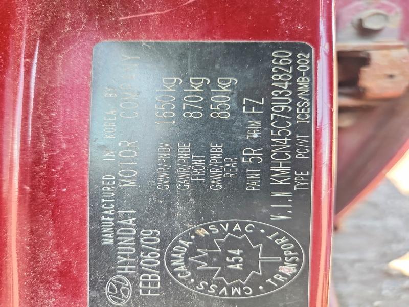 Продаж на аукціоні авто 2009 Hyundai Accent, vin: KMHCN45C79U348260, номер лоту: 57334276