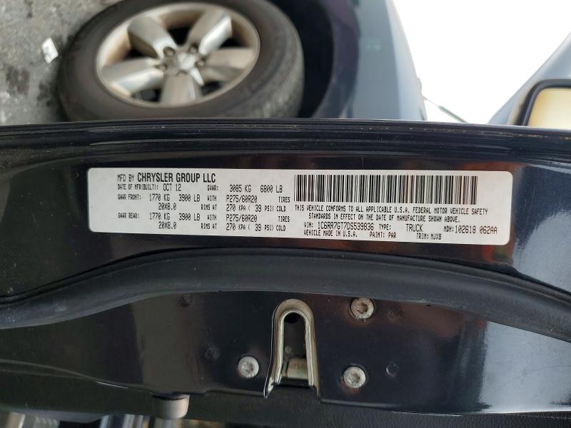 61336106 :رقم المزاد ، 1C6RR7GT7DS539836 vin ، 2013 Ram 1500 مزاد بيع
