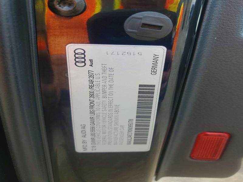 Aukcja sprzedaży 2019 Audi A6, vin: WAUL2AF27KN065078, numer aukcji: 60814086