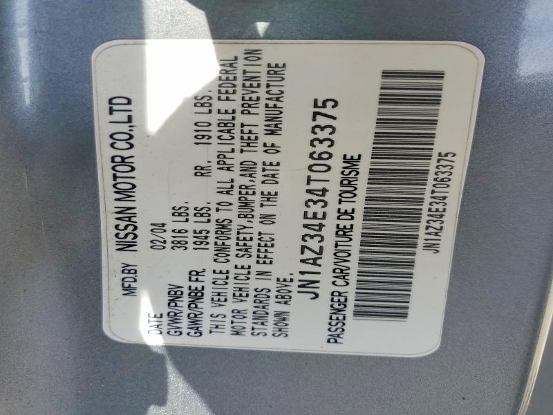 Aukcja sprzedaży 2004 Nissan 350z, vin: JN1AZ34E34T063375, numer aukcji: 59591466