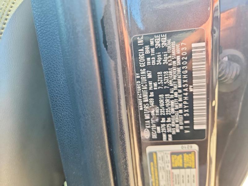 Продаж на аукціоні авто 2017 Kia Sorento, vin: 5XYPH4A5XHG302037, номер лоту: 85989655