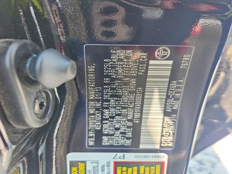 2013 Toyota Camry Hybrid მანქანა იყიდება აუქციონზე, vin: 4T1BD1FK4DU069134, აუქციონის ნომერი: 62709686