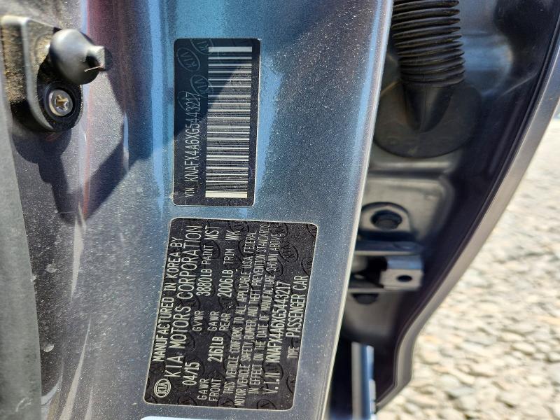 Aukcja sprzedaży 2016 Kia Forte, vin: KNAFX4A6XG5443217, numer aukcji: 60596996