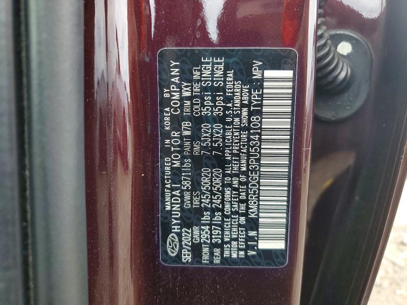 Продаж на аукціоні авто 2023 Hyundai Palisade, vin: KM8R5DGE3PU534108, номер лоту: 61764686
