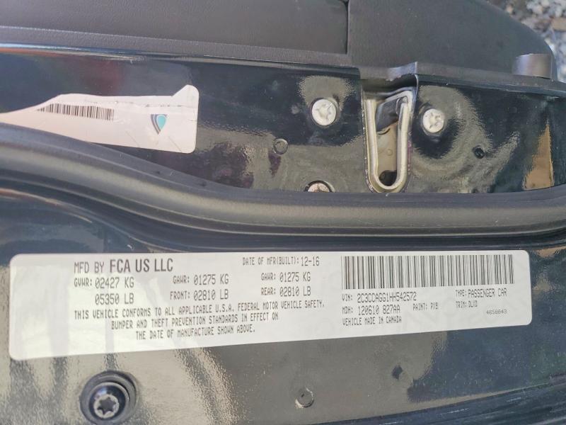 Aukcja sprzedaży 2017 Chrysler 300, vin: 2C3CCAGG1HH542572, numer aukcji: 60619886
