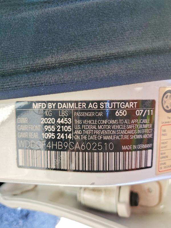 Продажа на аукционе авто 2012 Mercedes-benz C, vin: WDDGF4HB9CA602510, номер лота: 60901576