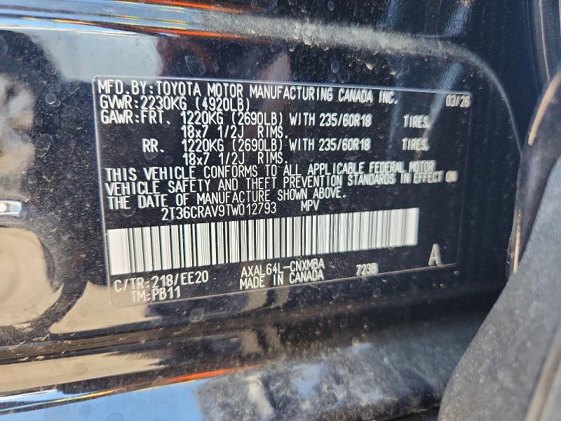 Aukcja sprzedaży 2026 Toyota Rav4, vin: 2T36CRAV9TW012793, numer aukcji: 60659706