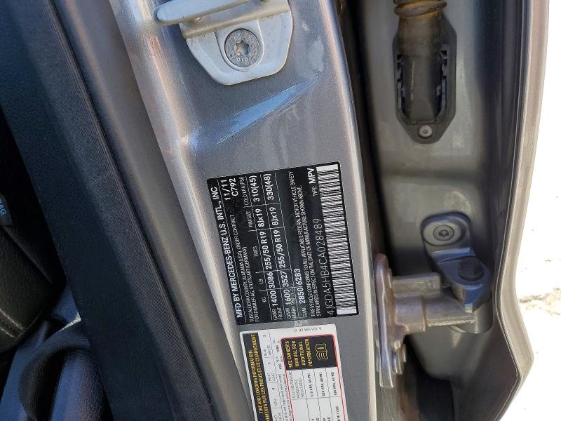 Продажа на аукционе авто 2012 Mercedes-benz Ml, vin: 4JGDA5HB4CA028489, номер лота: 61373036