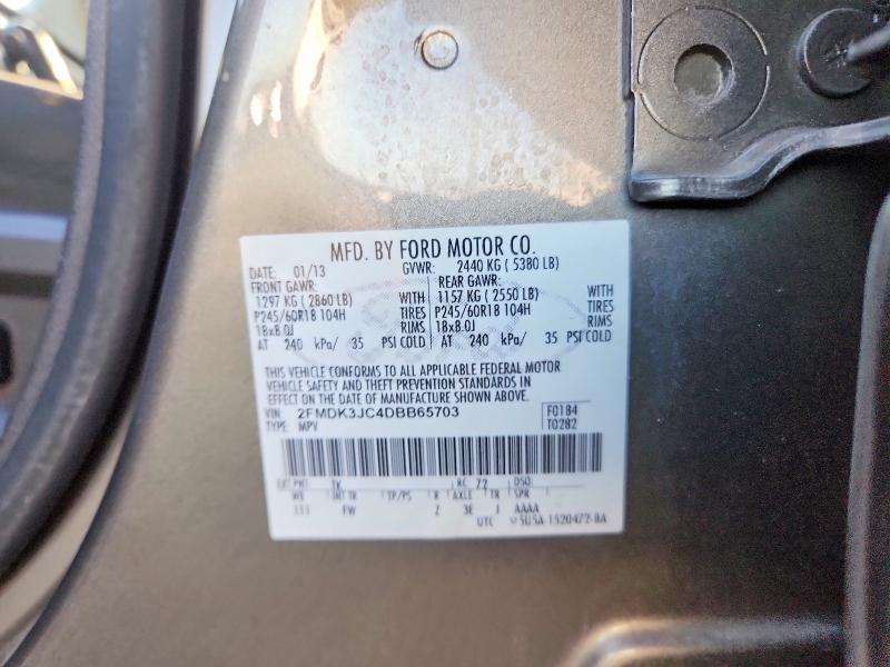 Продаж на аукціоні авто 2013 Ford Edge, vin: 2FMDK3JC4DBB65703, номер лоту: 59800656