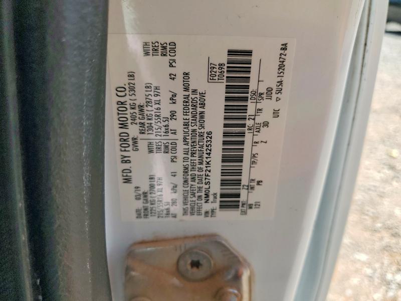Продаж на аукціоні авто 2019 Ford Transit Connect Xlt, vin: NM0LS7F21K1425326, номер лоту: 59862696