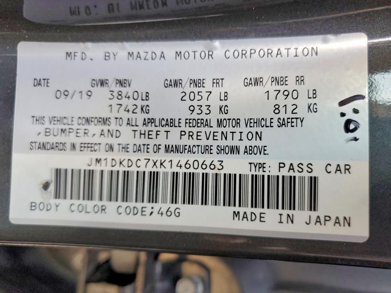 Продаж на аукціоні авто 2019 Mazda Cx-3, vin: JM1DKDC7XK1460663, номер лоту: 62704316