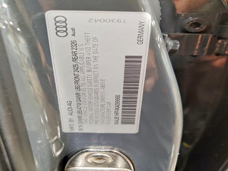 Продажа на аукционе авто 2019 Audi S3, vin: WAUB1HFF4KA099660, номер лота: 61707696