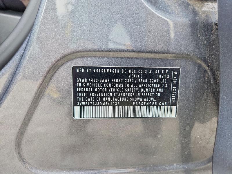 Продажа на аукционе авто 2013 Volkswagen Jetta, vin: 3VWPL7AJ8DM641032, номер лота: 61573696