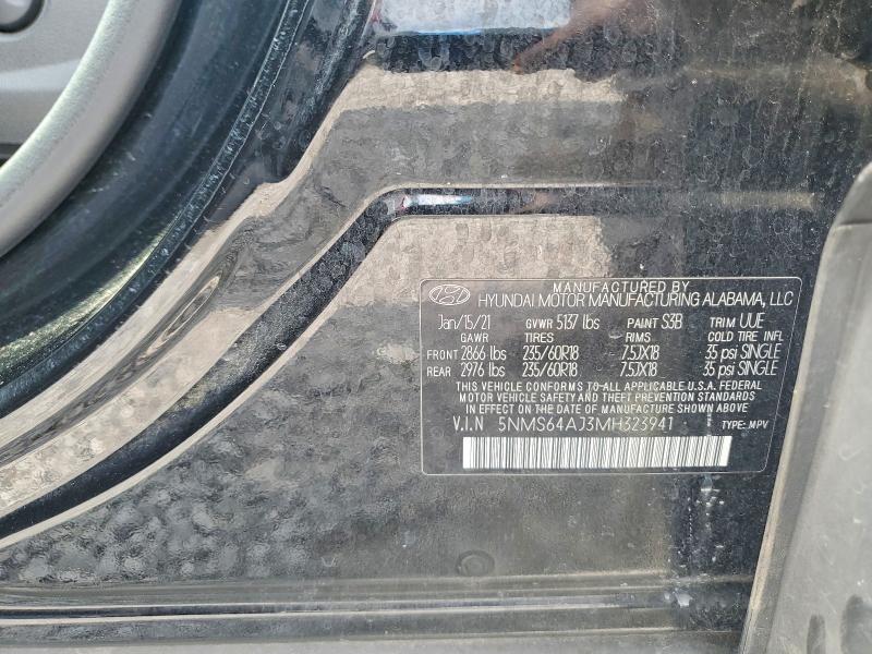 61301416 :رقم المزاد ، 5NMS64AJ3MH323941 vin ، 2021 Hyundai Santa Fe مزاد بيع