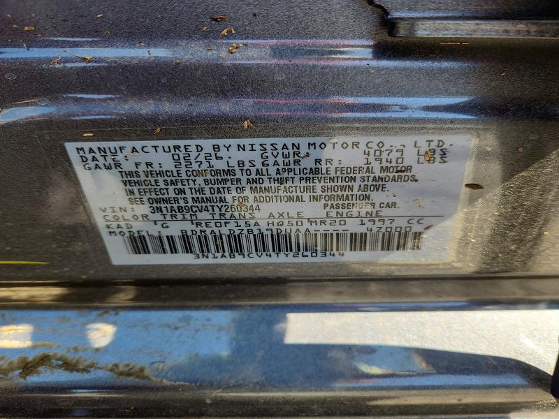 Aukcja sprzedaży 2026 Nissan Sentra, vin: 3N1AB9CV4TY260344, numer aukcji: 61716686