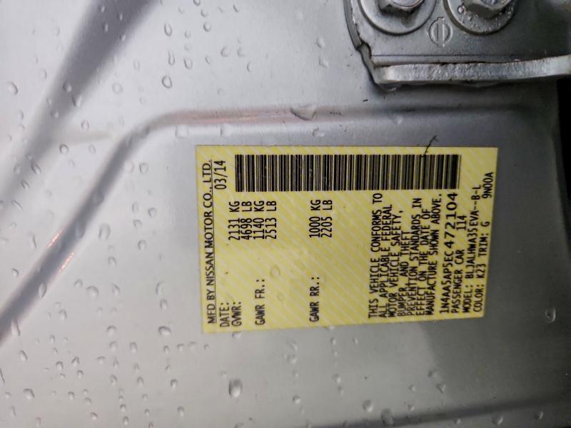 Aukcja sprzedaży 2014 Nissan Maxima, vin: 1N4AA5AP5EC472104, numer aukcji: 63255586