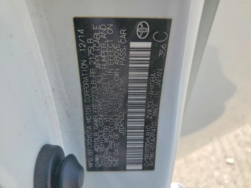 61616386 :رقم المزاد ، JTDKN3DU7F1913785 vin ، 2015 Toyota Prius مزاد بيع