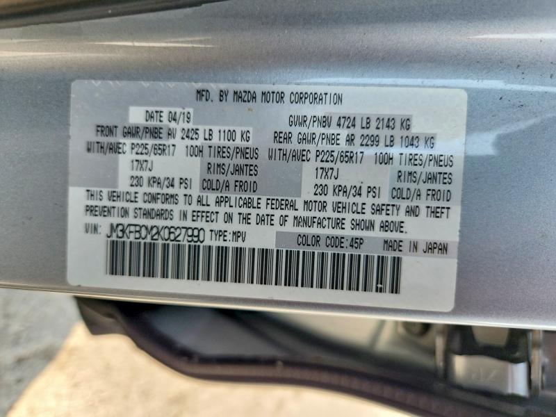 Aukcja sprzedaży 2019 Mazda Cx-5, vin: JM3KFBCM2K0627990, numer aukcji: 60485546