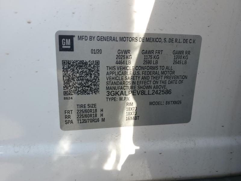 2020 Gmc Terrain მანქანა იყიდება აუქციონზე, vin: 3GKALPEV8LL242586, აუქციონის ნომერი: 59962366