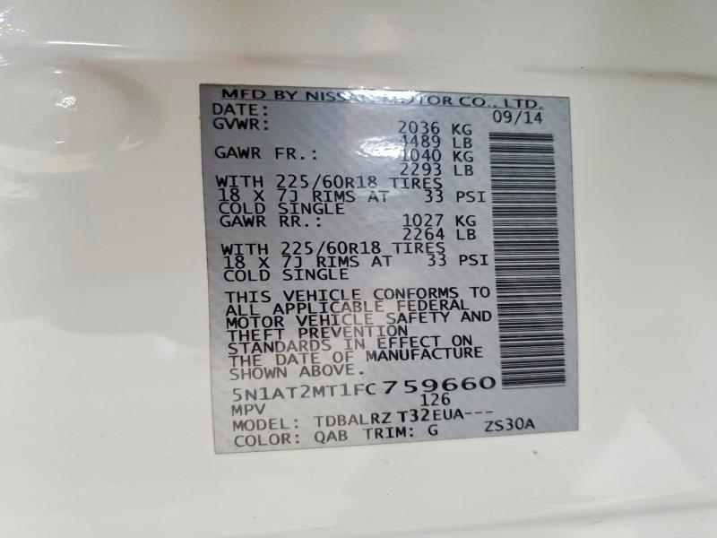 Продажа на аукционе авто 2015 Nissan Rogue, vin: 5N1AT2MT1FC759660, номер лота: 61791566