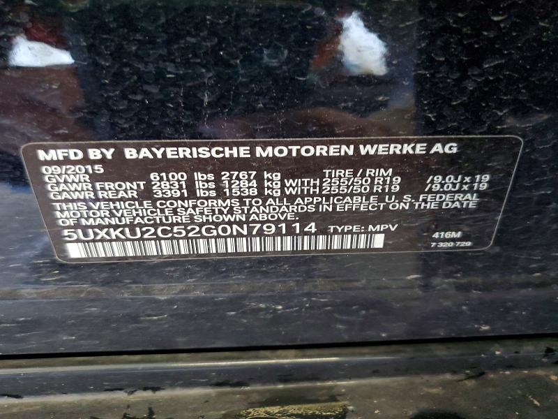 Aukcja sprzedaży 2016 Bmw X6, vin: 5UXKU2C52G0N79114, numer aukcji: 59737496