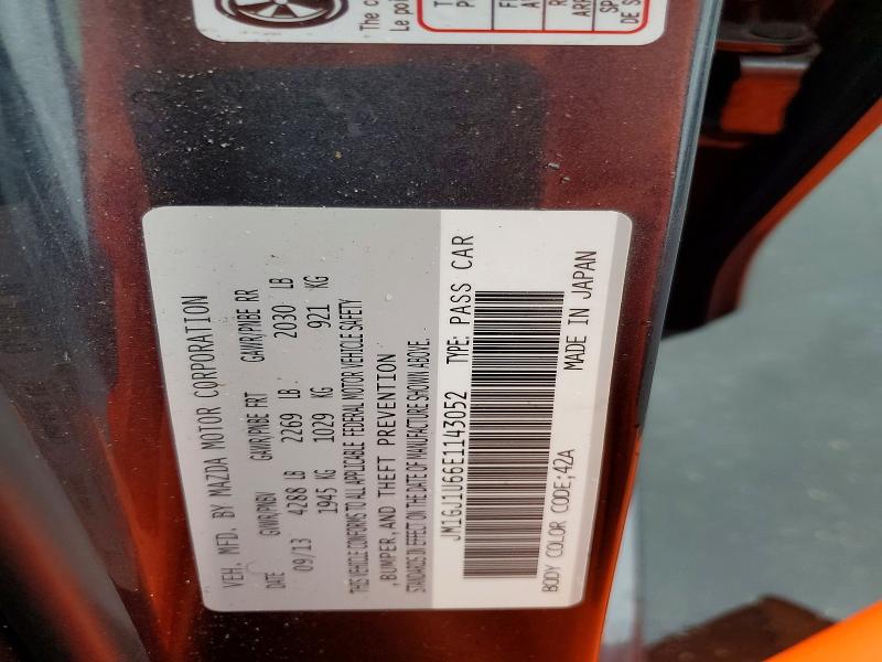 Продаж на аукціоні авто 2014 Mazda 6, vin: JM1GJ1U66E1143052, номер лоту: 60657776