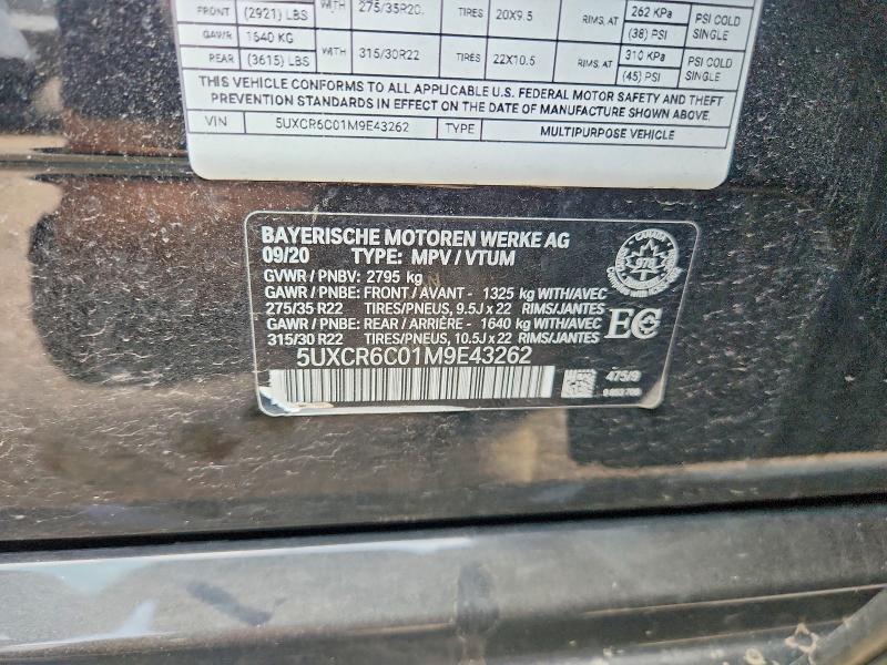 61826166 :رقم المزاد ، 5UXCR6C01M9E43262 vin ، 2021 Bmw X5 مزاد بيع
