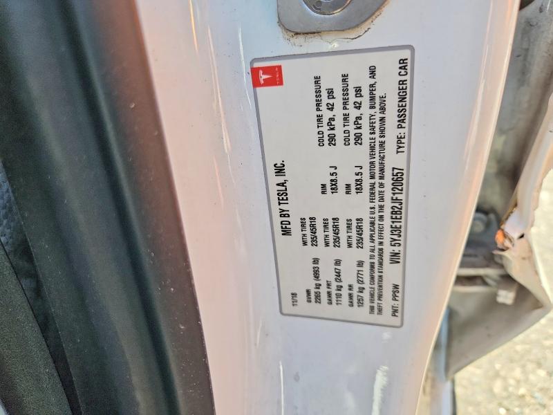 Aukcja sprzedaży 2018 Tesla Model 3, vin: 5YJ3E1EB2JF120657, numer aukcji: 60262236