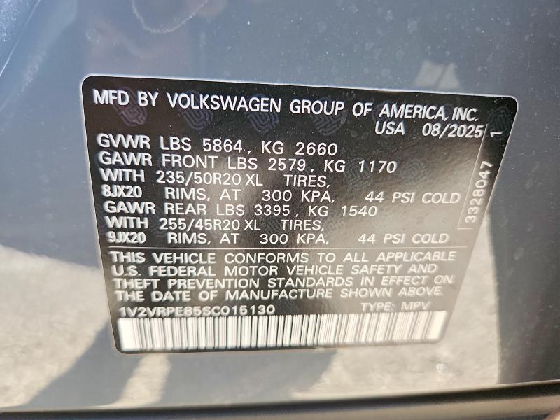 Продаж на аукціоні авто 2025 Volkswagen Id.4, vin: 1V2VRPE85SC015130, номер лоту: 59901236