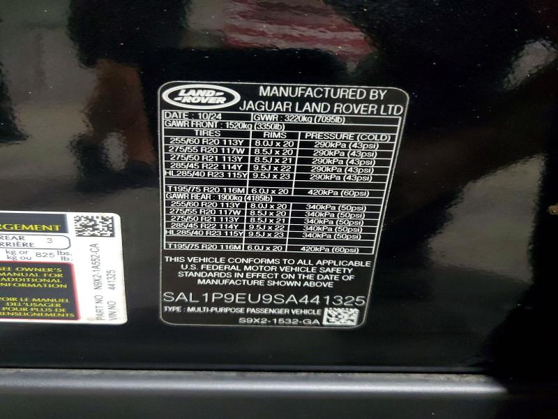 Продажа на аукционе авто 2025 Land Rover Range Rover Sport, vin: SAL1P9EU9SA441325, номер лота: 60633116