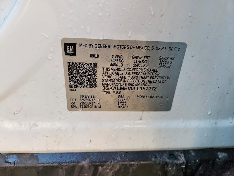 2020 Gmc Terrain მანქანა იყიდება აუქციონზე, vin: 3GKALMEV0LL157272, აუქციონის ნომერი: 60751316