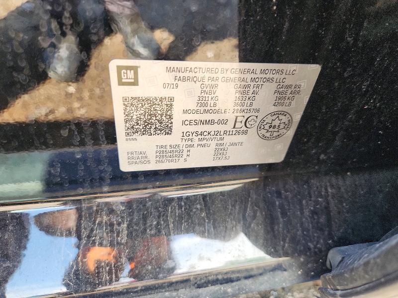 Aukcja sprzedaży 2020 Cadillac Escalade, vin: 1GYS4CKJ2LR112698, numer aukcji: 59398026