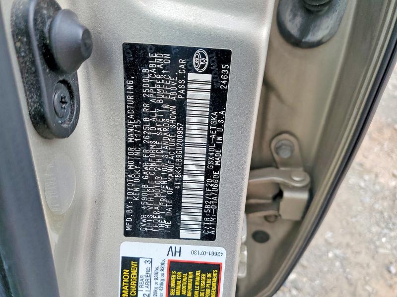 2016 Toyota Avalon მანქანა იყიდება აუქციონზე, vin: 4T1BK1EB9GU200957, აუქციონის ნომერი: 62642826