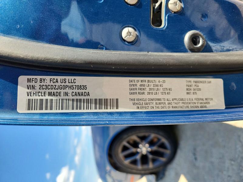 60308026 :رقم المزاد ، 2C3CDZJG0PH570835 vin ، 2023 Dodge Challenger مزاد بيع