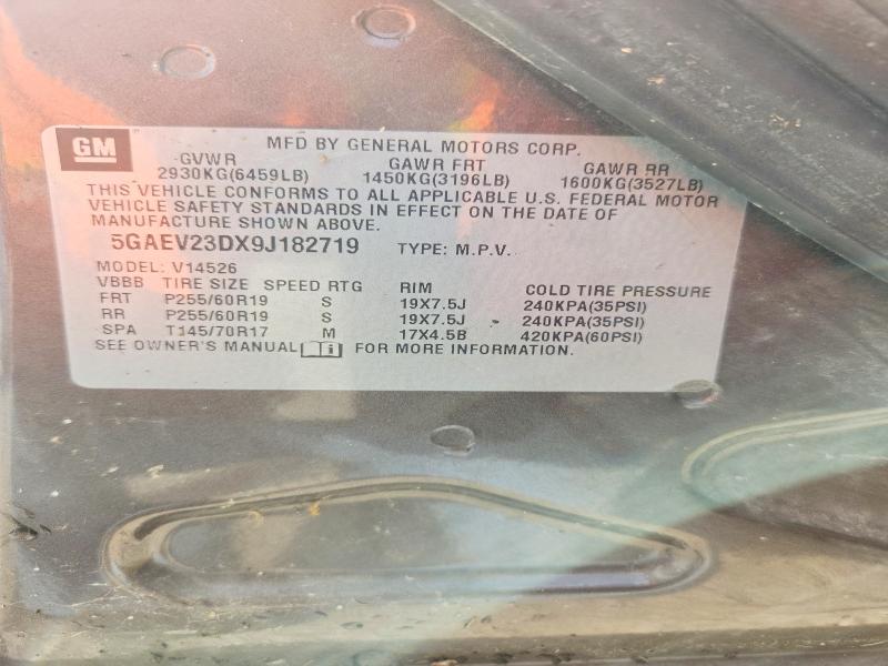 Продажа на аукционе авто 2009 Buick Enclave, vin: 5GAEV23DX9J182719, номер лота: 62493336