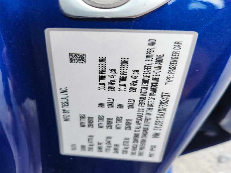 59265446 :رقم المزاد ، 5YJ3E1EAXSF883437 vin ، 2025 Tesla Model 3 مزاد بيع