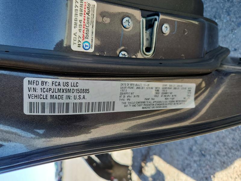 Продаж на аукціоні авто 2021 Jeep Cherokee, vin: 1C4PJLMX9MD150885, номер лоту: 63605966