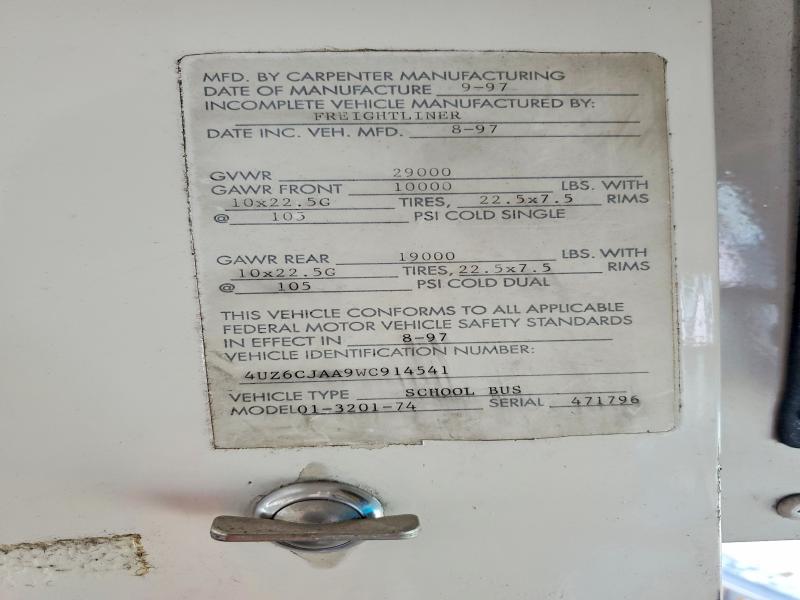 Продаж на аукціоні авто 1998 Freightliner Chassis, vin: 4UZ6CJAA9WC914541, номер лоту: 61565246