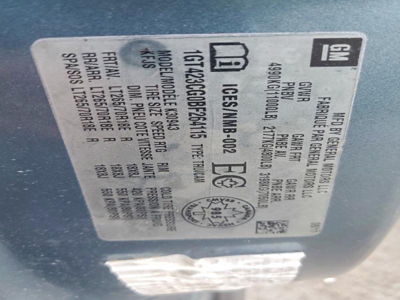 60512276 :رقم المزاد ، 1GT423CG0BF264115 vin ، 2011 Gmc Sierra مزاد بيع
