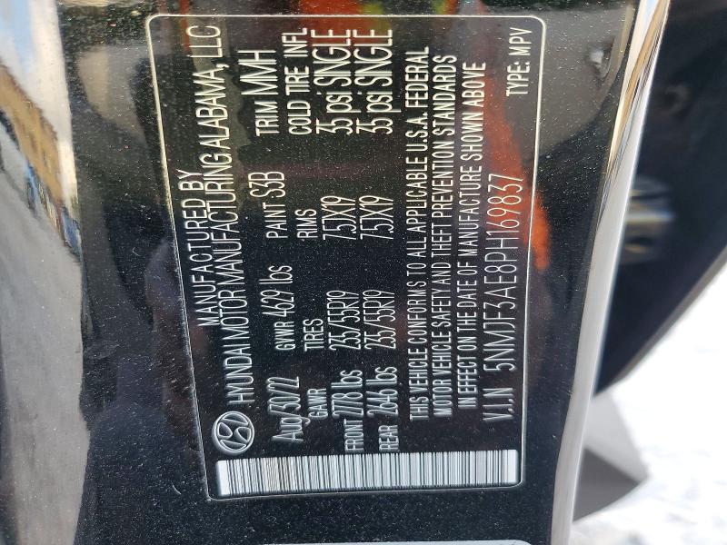 Продаж на аукціоні авто 2023 Hyundai Tucson, vin: 5NMJF3AE8PH169837, номер лоту: 61289356
