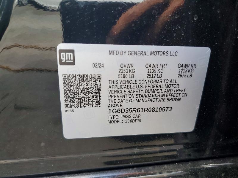 2024 Cadillac Ct5-v მანქანა იყიდება აუქციონზე, vin: 1G6D35R61R0810573, აუქციონის ნომერი: 61806976
