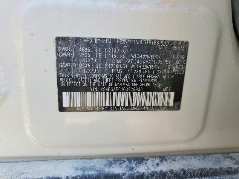 85603595 :رقم المزاد ، 4S4BSAFC1G3228930 vin ، 2016 Subaru Outback مزاد بيع