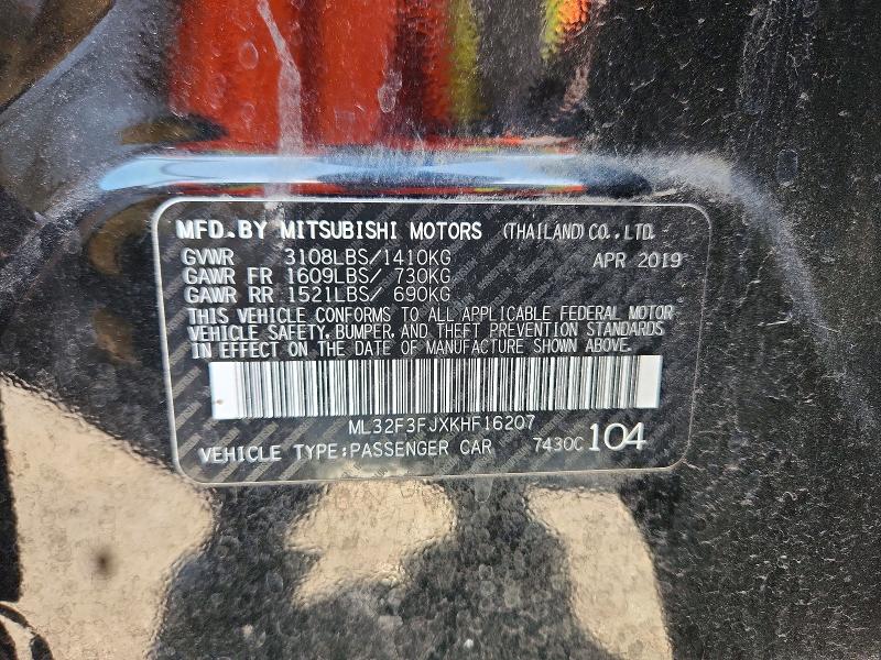 Продаж на аукціоні авто 2019 Mitsubishi Mirage, vin: ML32F3FJXKHF16207, номер лоту: 60456826