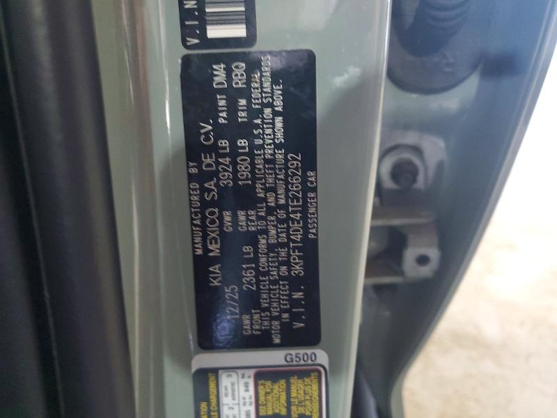 60289266 :رقم المزاد ، 3KPFT4DE4TE266292 vin ، 2026 Kia K4 مزاد بيع