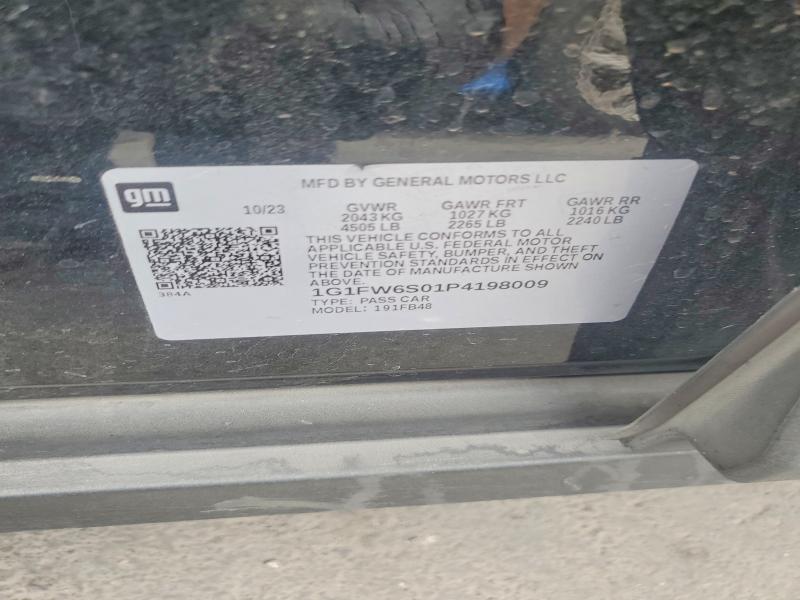 Продаж на аукціоні авто 2023 Chevrolet Bolt Ev, vin: 1G1FW6S01P4198009, номер лоту: 60435556