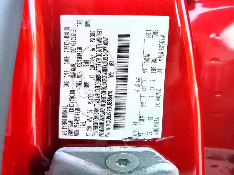 2013 Ford Escape მანქანა იყიდება აუქციონზე, vin: 1FMCU9J92DUB55470, აუქციონის ნომერი: 61738216