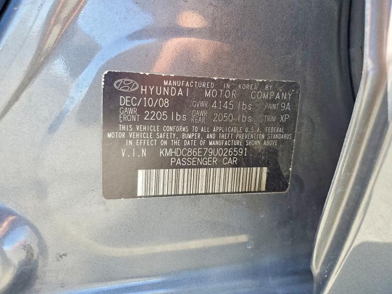 Продажа на аукционе авто 2009 Hyundai Elantra, vin: KMHDC86E79U026591, номер лота: 62890846