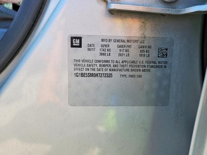 Продаж на аукціоні авто 2017 Chevrolet Cruze, vin: 1G1BE5SM0H7272325, номер лоту: 60940576