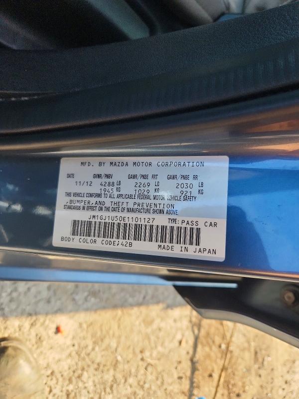 Aukcja sprzedaży 2014 Mazda 6, vin: JM1GJ1U50E1101127, numer aukcji: 61960806