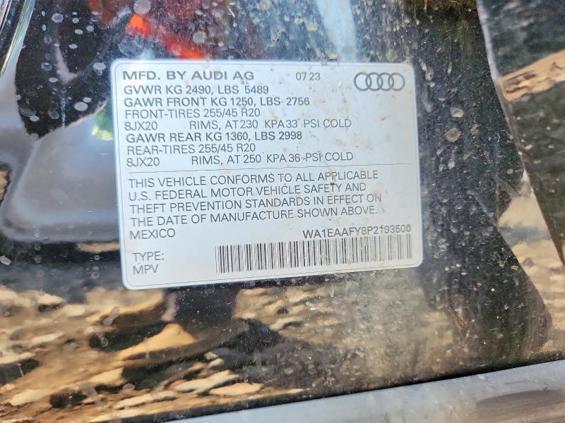60463196 :رقم المزاد ، WA1EAAFY8P2193500 vin ، 2023 Audi Q5 مزاد بيع